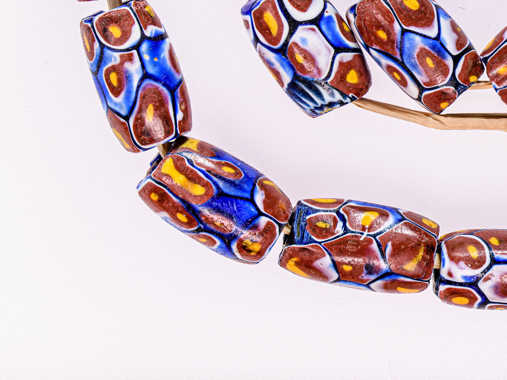 VAM500,African trade millefiori, African Trade Venetian, Antic Millefiori Bead, Antique Trade Beads, Collectible Bead, Collectible Beads, Elbow Bead, Elbow Venetian, venetian millefiori, venetian millefiori beads