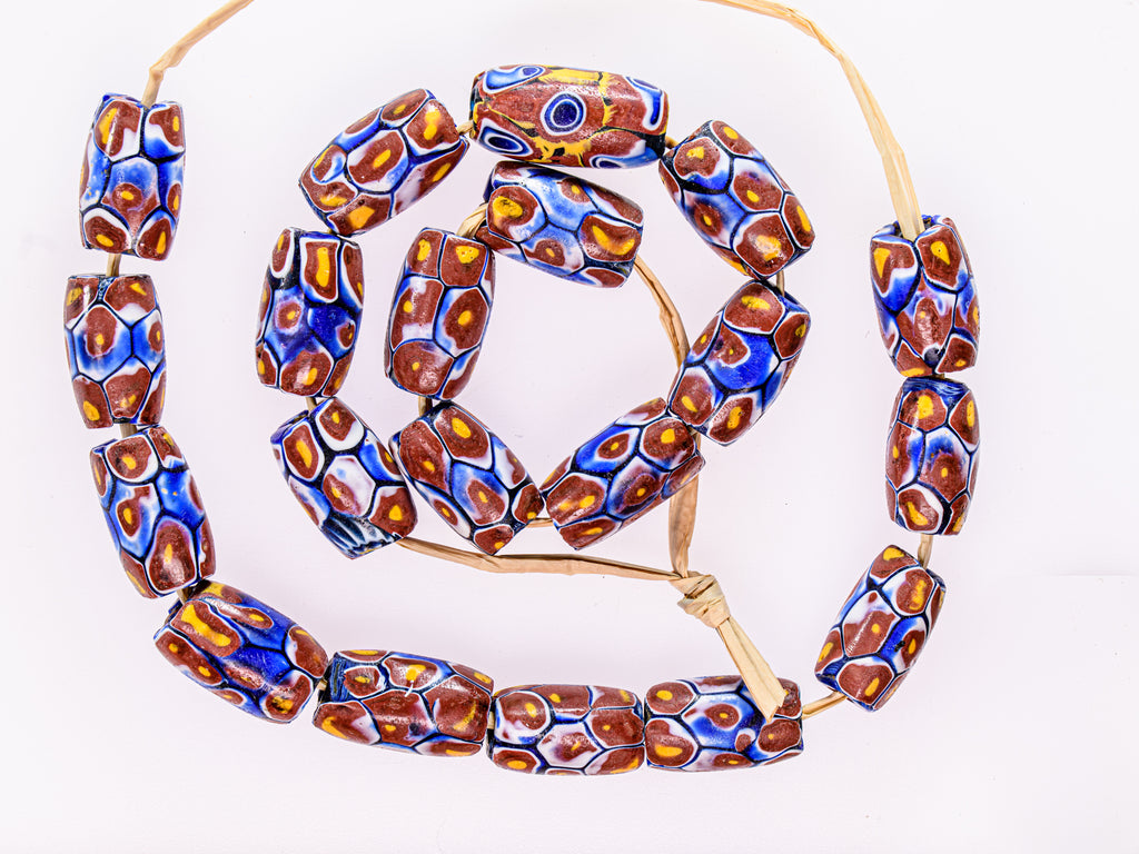 VAM500,African trade millefiori, African Trade Venetian, Antic Millefiori Bead, Antique Trade Beads, Collectible Bead, Collectible Beads, Elbow Bead, Elbow Venetian, venetian millefiori, venetian millefiori beads