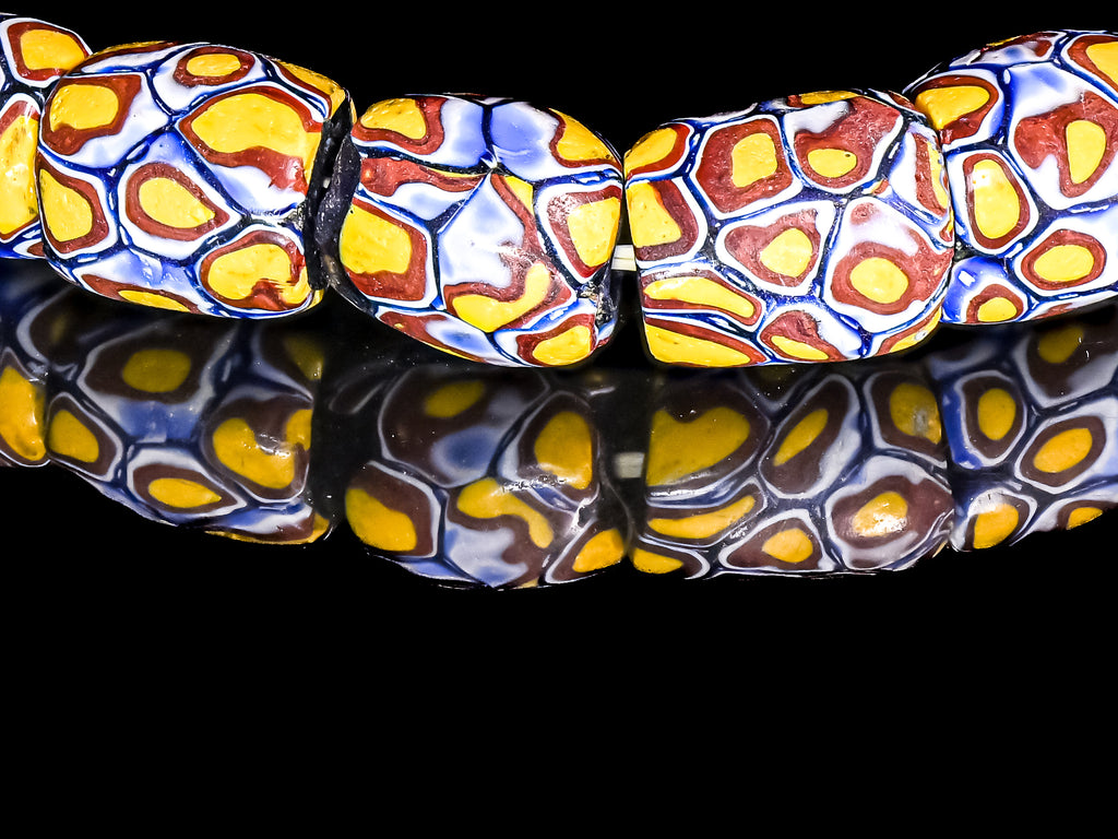 VAM500,African trade millefiori, African Trade Venetian, Antic Millefiori Bead, Antique Trade Beads, Collectible Bead, Collectible Beads, Elbow Bead, Elbow Venetian, venetian millefiori, venetian millefiori beads