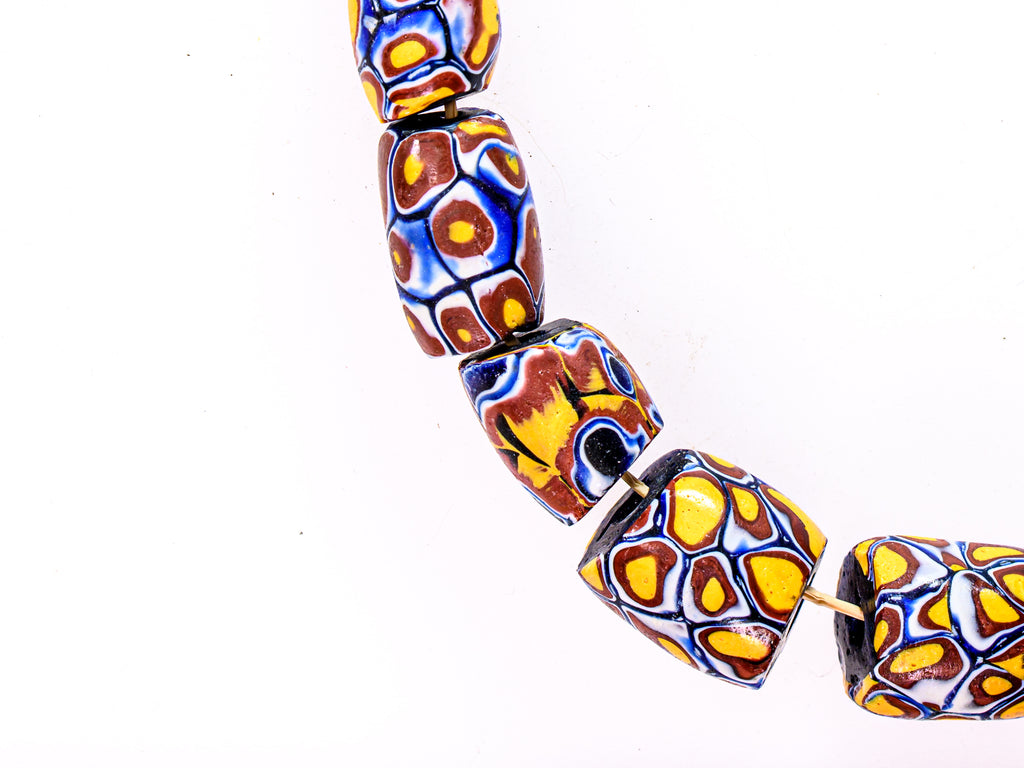 VAM500,African trade millefiori, African Trade Venetian, Antic Millefiori Bead, Antique Trade Beads, Collectible Bead, Collectible Beads, Elbow Bead, Elbow Venetian, venetian millefiori, venetian millefiori beads