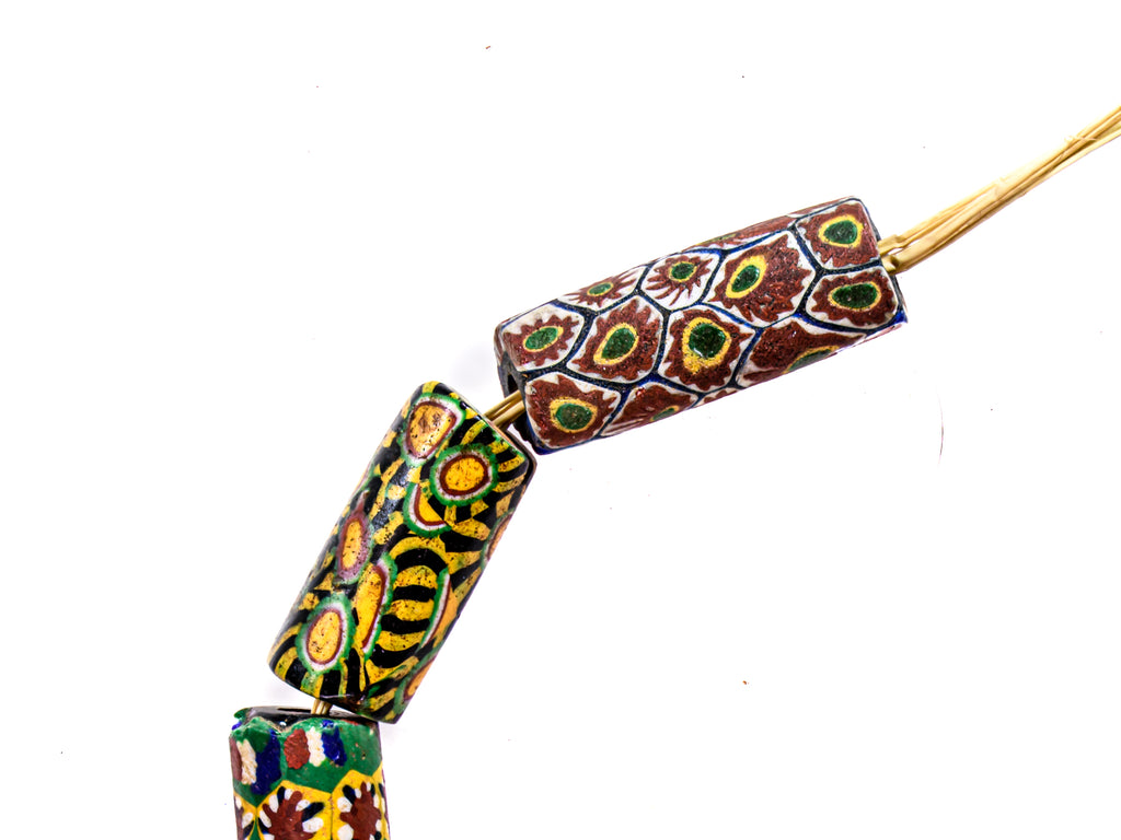 VAM500,African trade millefiori, African Trade Venetian, Antic Millefiori Bead, Antique Trade Beads, Collectible Bead, Collectible Beads, Elbow Bead, Elbow Venetian, venetian millefiori, venetian millefiori beads
