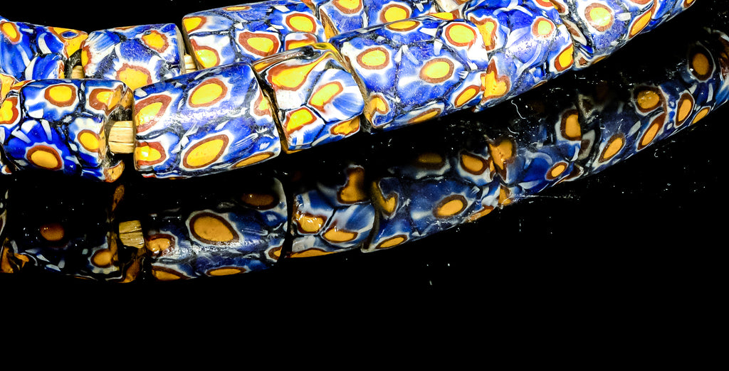 VAM500,African trade millefiori, African Trade Venetian, Antic Millefiori Bead, Antique Trade Beads, Collectible Bead, Collectible Beads, Elbow Bead, Elbow Venetian, venetian millefiori, venetian millefiori beads