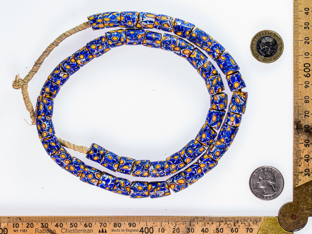 VAM500,African trade millefiori, African Trade Venetian, Antic Millefiori Bead, Antique Trade Beads, Collectible Bead, Collectible Beads, Elbow Bead, Elbow Venetian, venetian millefiori, venetian millefiori beads