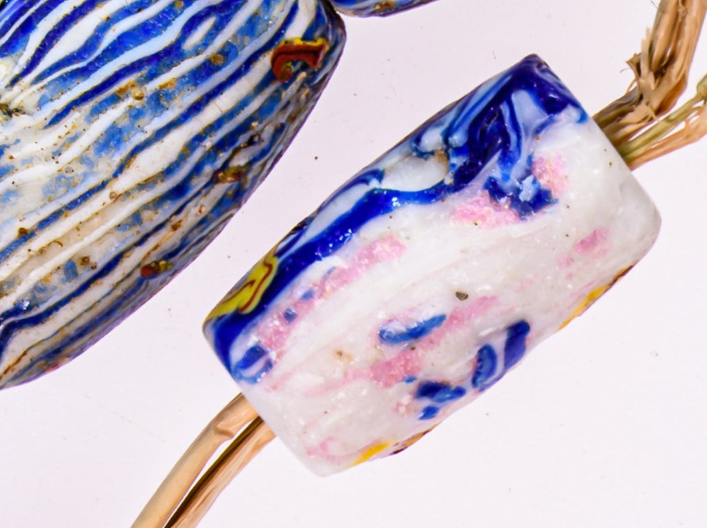 VAM500,African trade millefiori, African Trade Venetian, Antic Millefiori Bead, Antique Trade Beads, Collectible Bead, Collectible Beads, Elbow Bead, Elbow Venetian, venetian millefiori, venetian millefiori beads