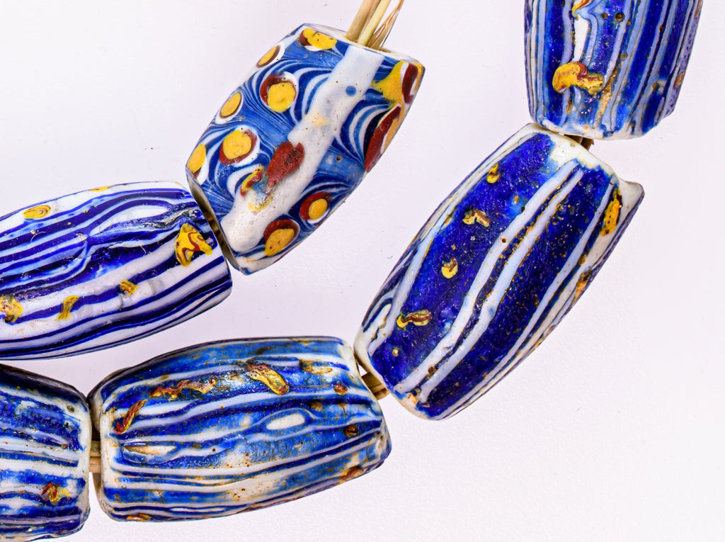 VAM500,African trade millefiori, African Trade Venetian, Antic Millefiori Bead, Antique Trade Beads, Collectible Bead, Collectible Beads, Elbow Bead, Elbow Venetian, venetian millefiori, venetian millefiori beads