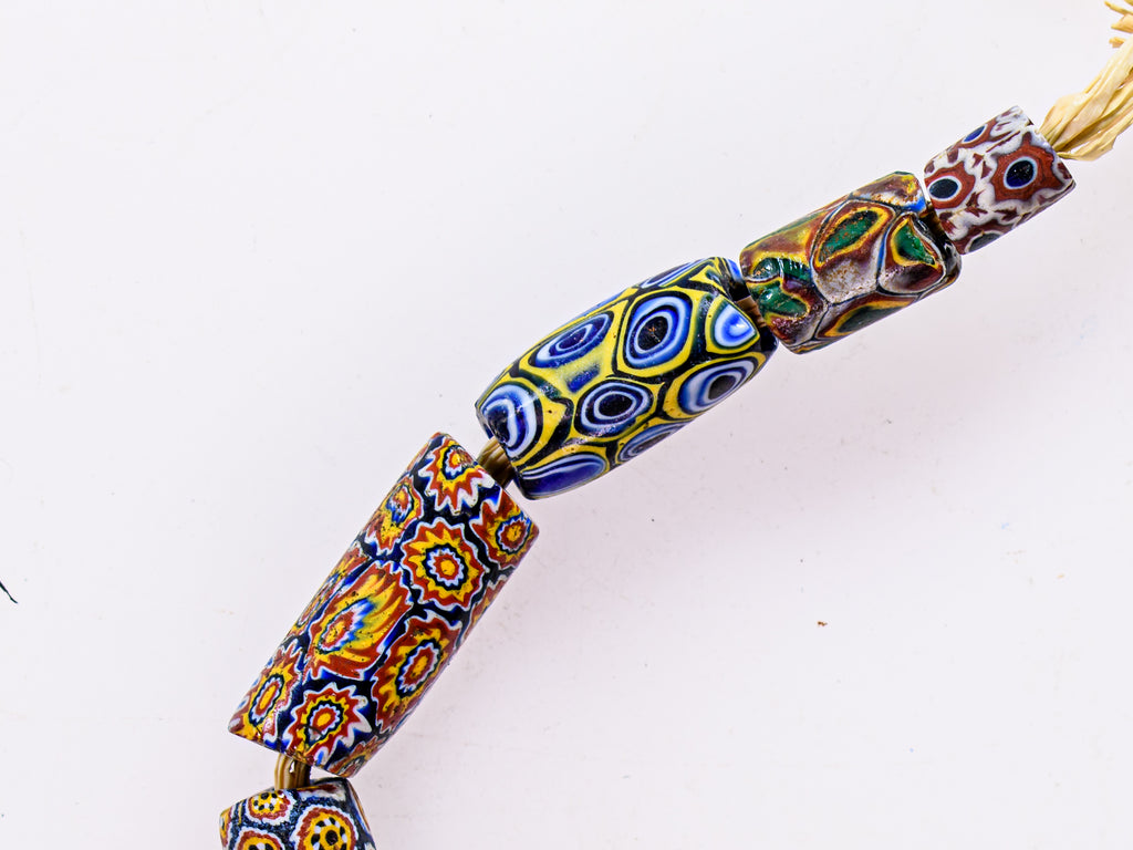 VAM500,African trade millefiori, African Trade Venetian, Antic Millefiori Bead, Antique Trade Beads, Collectible Bead, Collectible Beads, Elbow Bead, Elbow Venetian, venetian millefiori, venetian millefiori beads