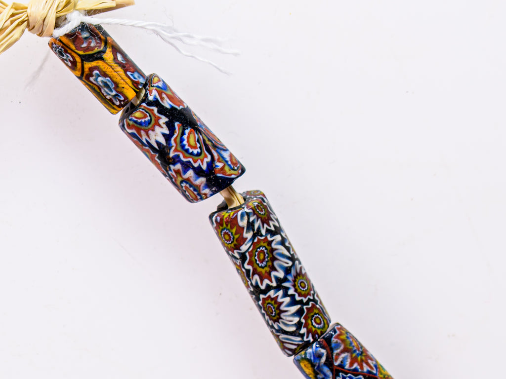 VAM500,African trade millefiori, African Trade Venetian, Antic Millefiori Bead, Antique Trade Beads, Collectible Bead, Collectible Beads, Elbow Bead, Elbow Venetian, venetian millefiori, venetian millefiori beads