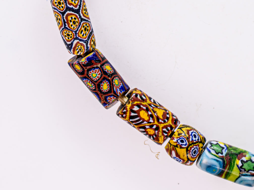 VAM500,African trade millefiori, African Trade Venetian, Antic Millefiori Bead, Antique Trade Beads, Collectible Bead, Collectible Beads, Elbow Bead, Elbow Venetian, venetian millefiori, venetian millefiori beads