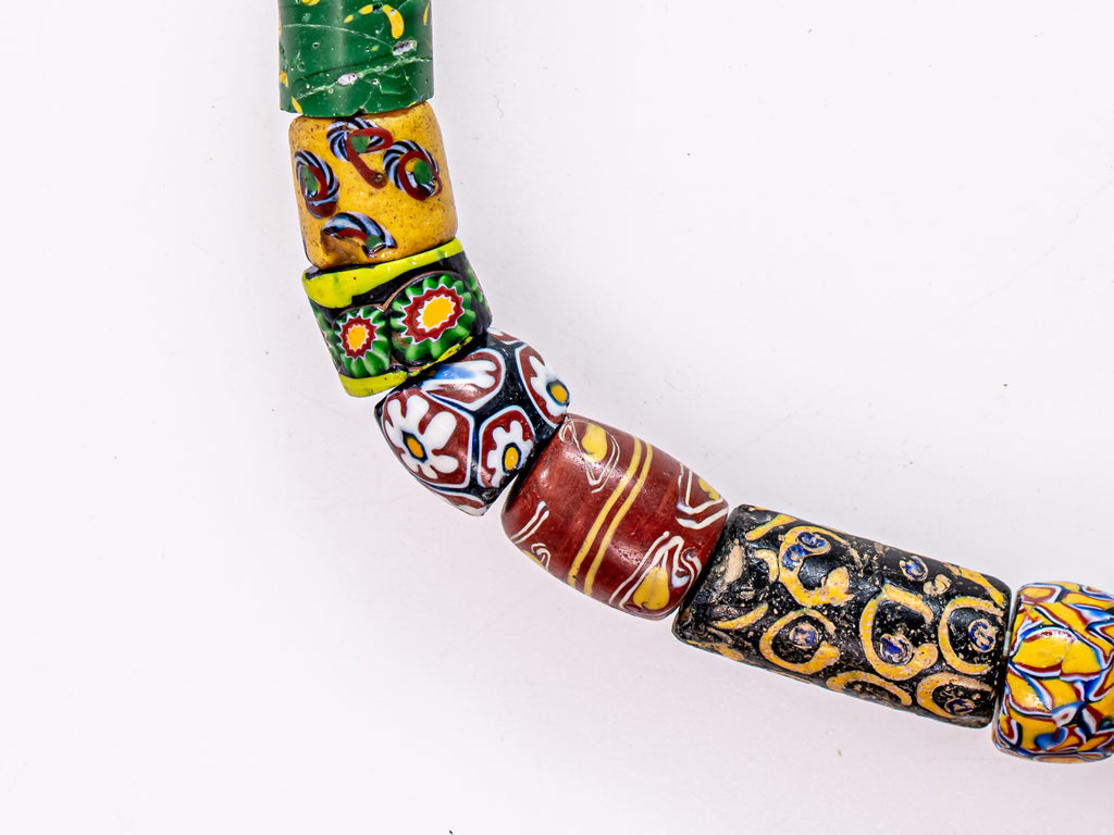VAM500,African trade millefiori, African Trade Venetian, Antic Millefiori Bead, Antique Trade Beads, Collectible Bead, Collectible Beads, Elbow Bead, Elbow Venetian, venetian millefiori, venetian millefiori beads