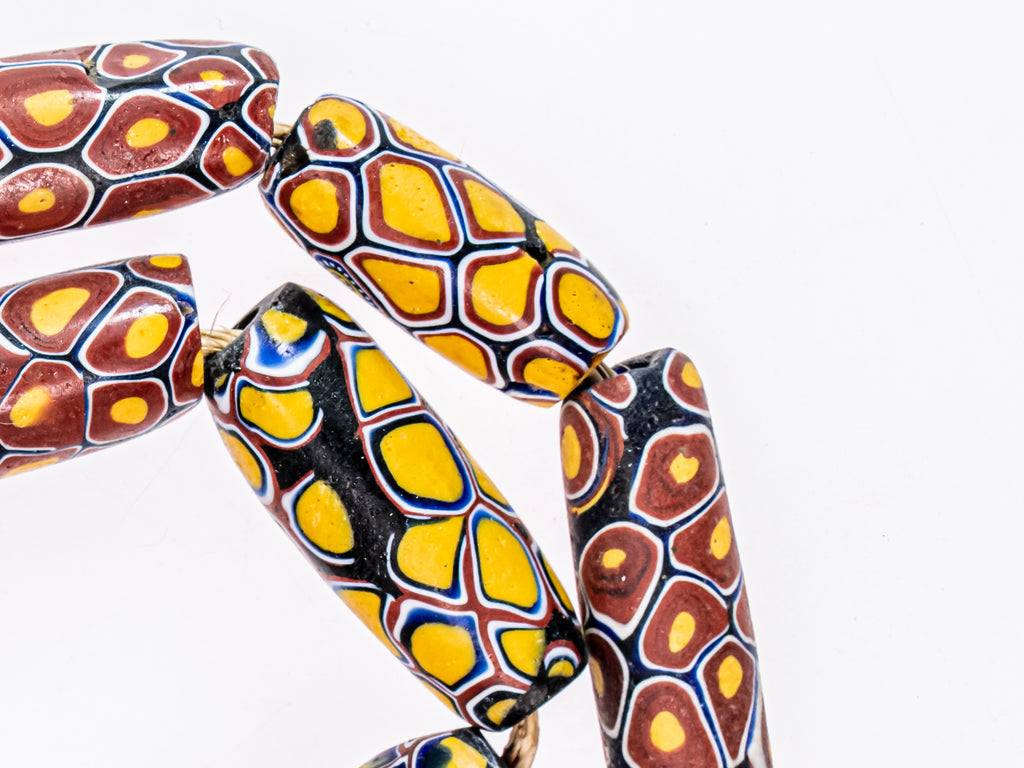VAM500,African trade millefiori, African Trade Venetian, Antic Millefiori Bead, Antique Trade Beads, Collectible Bead, Collectible Beads, Elbow Bead, Elbow Venetian, venetian millefiori, venetian millefiori beads
