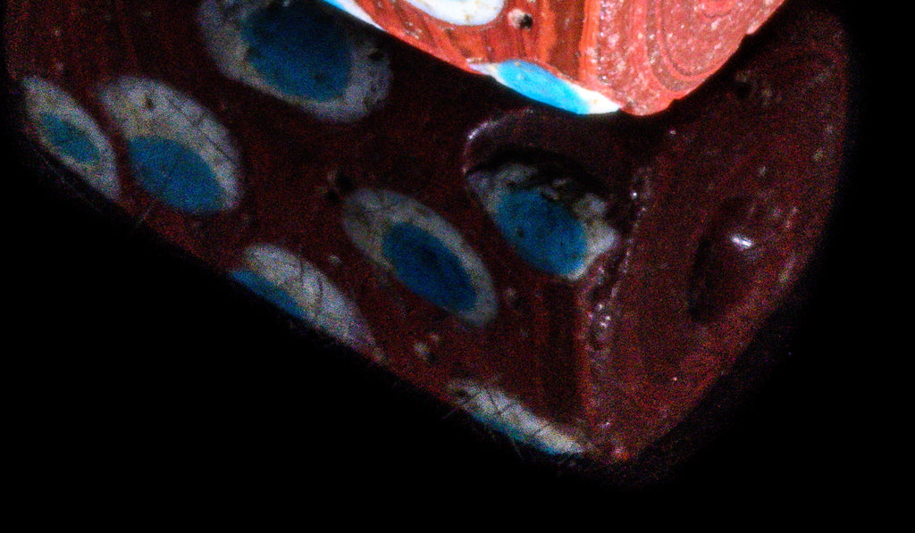 VAM500,African trade millefiori, African Trade Venetian, Antic Millefiori Bead, Antique Trade Beads, Collectible Bead, Collectible Beads, Elbow Bead, Elbow Venetian, venetian millefiori, venetian millefiori beads