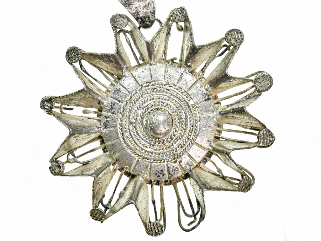 FLS100,100-299, African Art Pendant, African Fulani tribal pendant from the Sahel, African necklace, African silver jewelry, Ethnic Adornment, Ethnic Silver, Ethnic Tribal jewellery, Fulani Pendant, Fulani Silver, Fulani Silver Pendant, Mali, Peul silver, silver Fulani necklace, Toucoleur silver