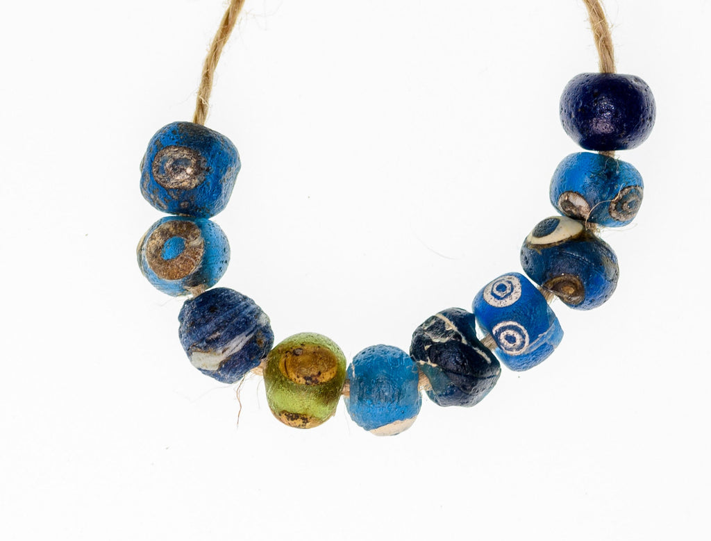 Ancient Islamic Period Blue Evil Eye Beads