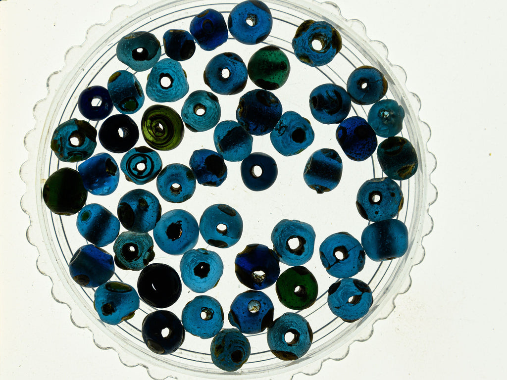 Ancient Islamic Period Blue Evil Eye Beads