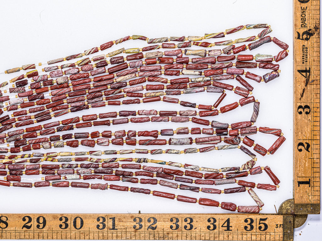 Glass Bangle Beads from Pakistan Brick-Red