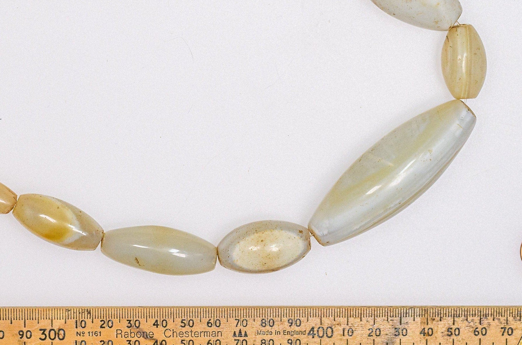 Old White Agate Strand from African Trade - Venerable Bead Company