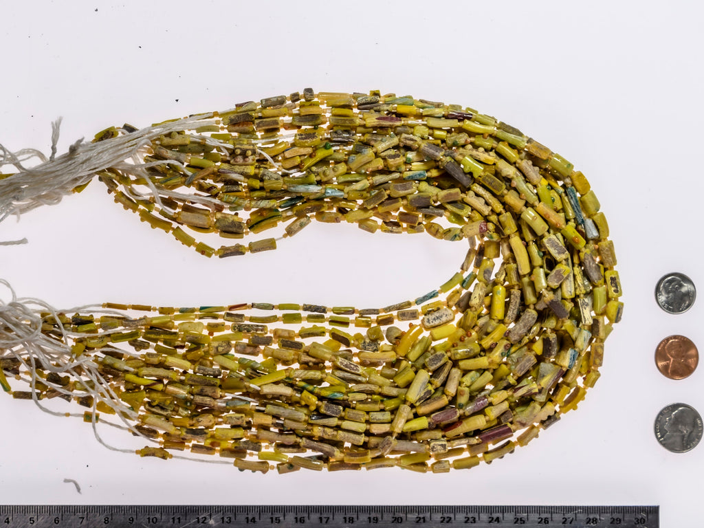 Glass Bangle Beads from Pakistan Yellow Tones X169