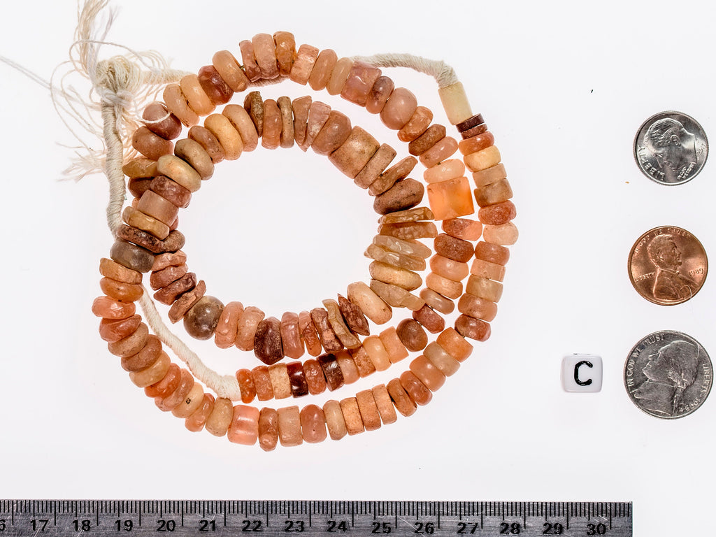 Ancient excavated mixed strand of agate, quartz and calcite X303A-H