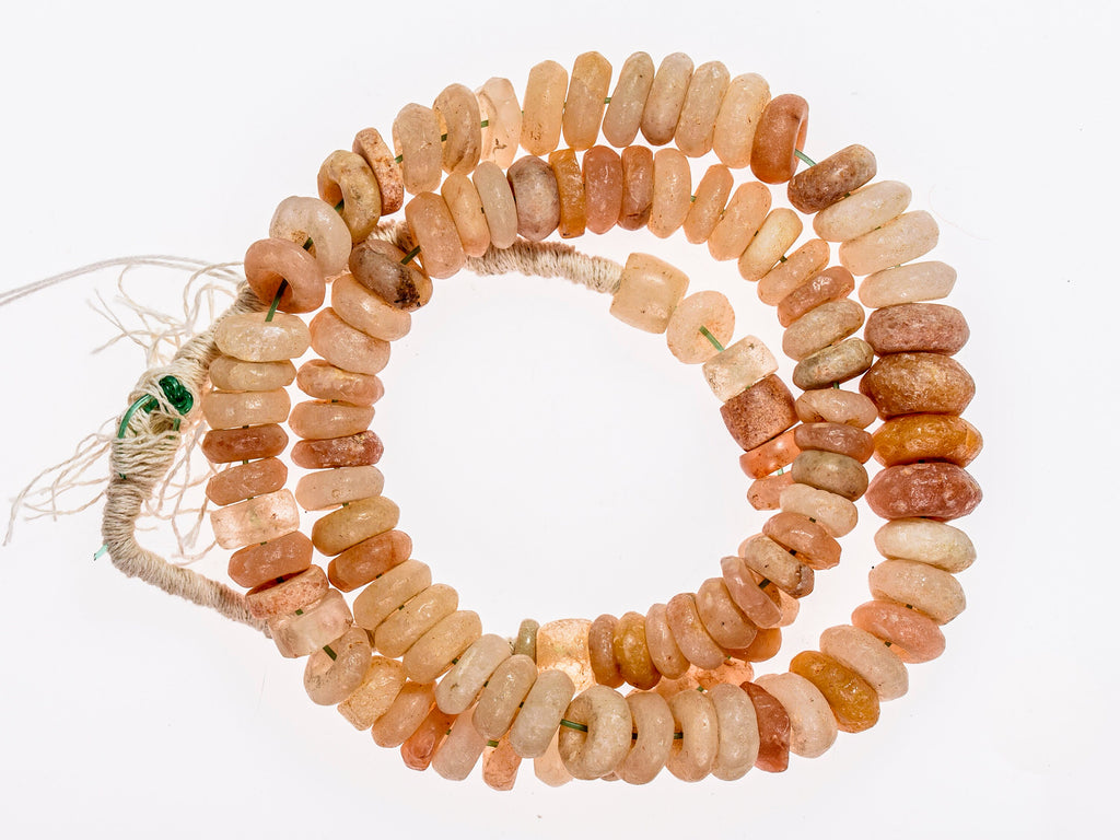 Ancient excavated mixed strand of agate, quartz and crystal 304A-C