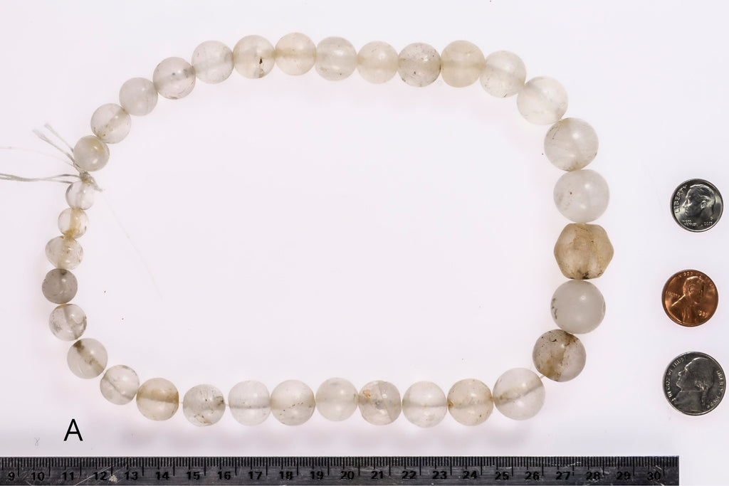 Antique and Rare Rock Crystal Round Beads, West Africa VB_0730