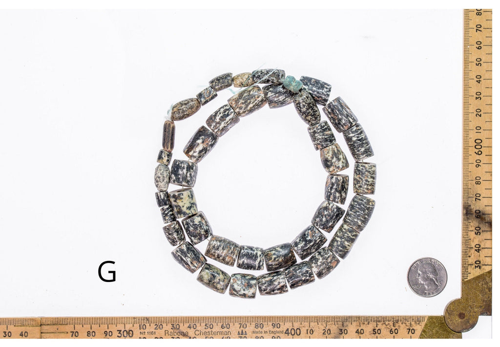Ancient Excavated Granite Gneiss Beads from West Africa O283_IG-H