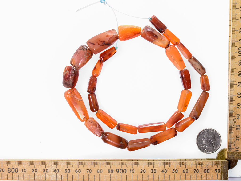 Antique Carnelian Beads from African Trade Strand C1