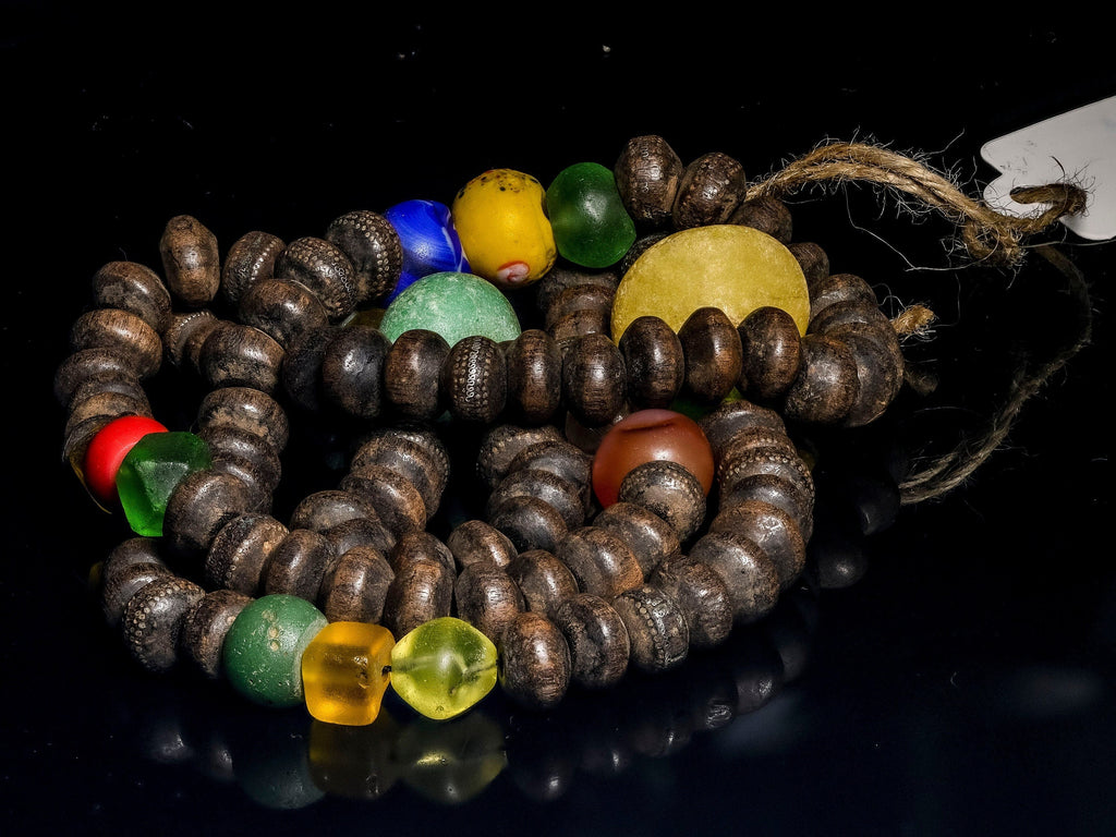 Vintage Ebony Tasbih Prayer Beads from Mauritania 0868A-D