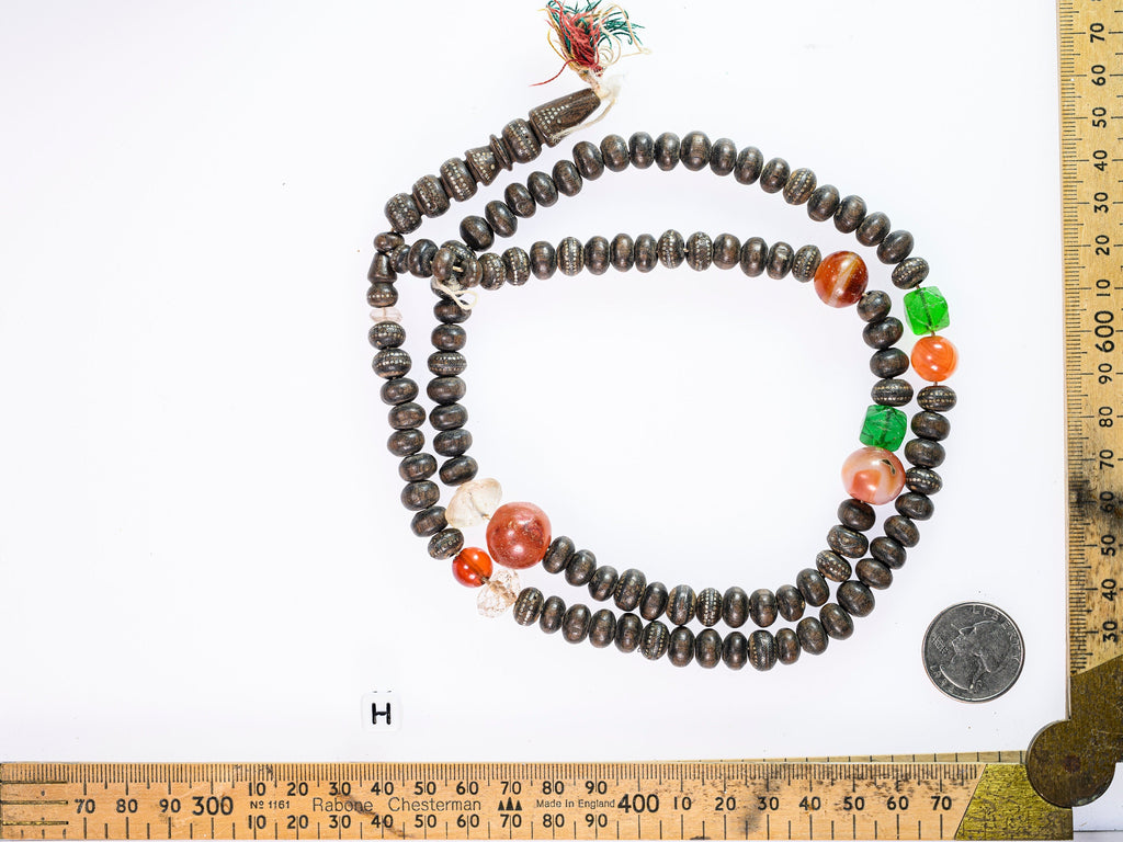 Vintage Ebony Tasbih Prayer Beads from Mauritania 0868E-H