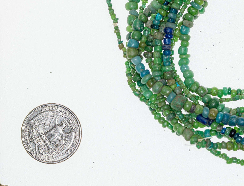 Green Ancient Excavated Nila Beads