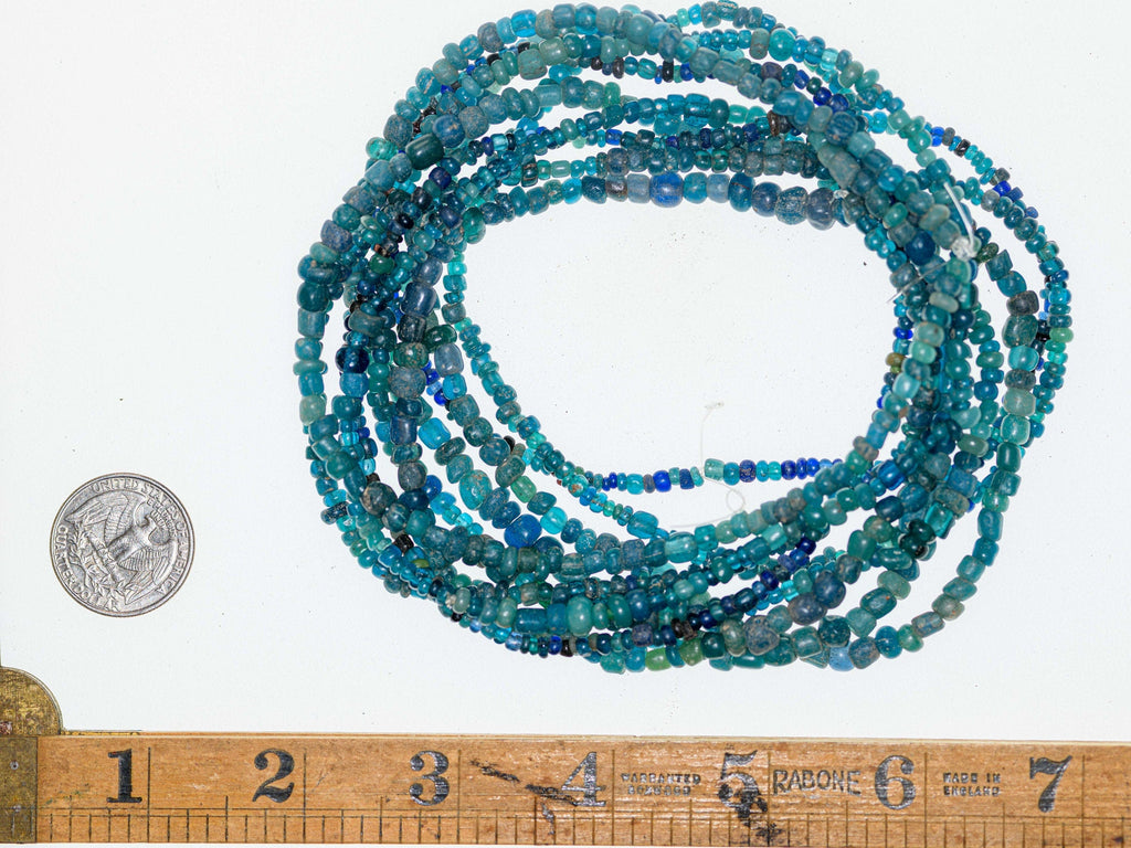 Teal Blue Ancient Excavated Nila Beads