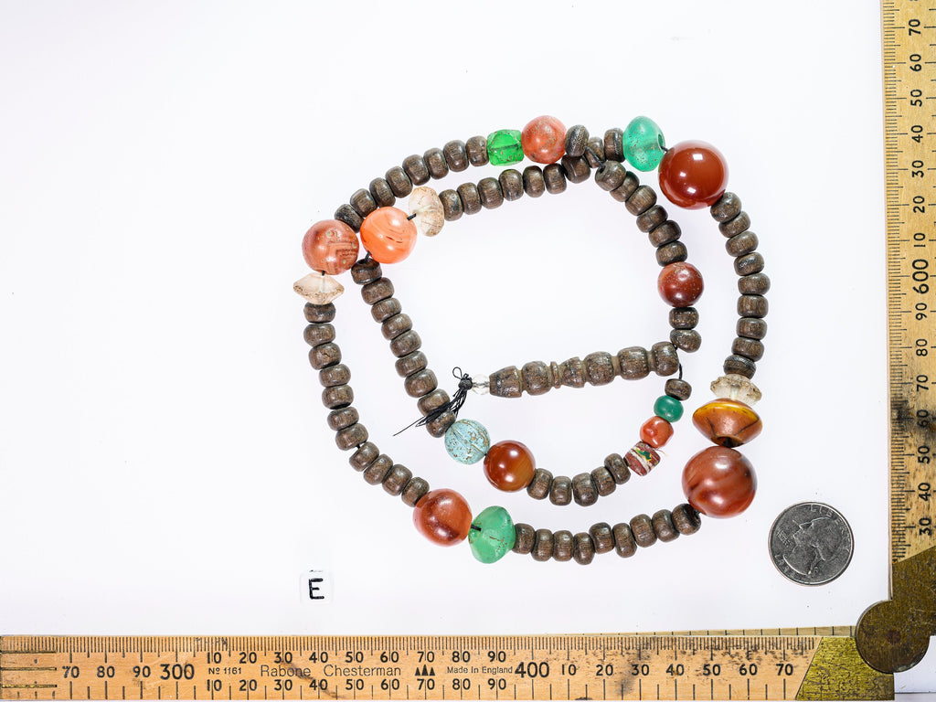 Vintage Ebony Tasbih Prayer Beads from Mauritania 0868E-H