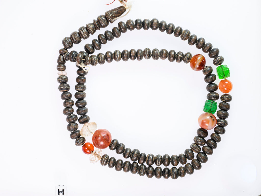 Vintage Ebony Tasbih Prayer Beads from Mauritania 0868E-H