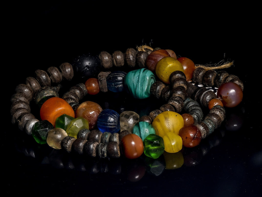 Vintage Ebony Tasbih Prayer Beads from Mauritania 0868E-H
