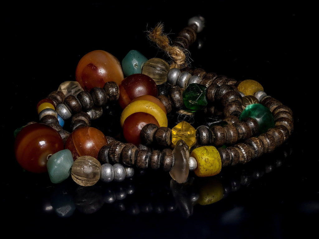 Vintage Ebony Tasbih Prayer Beads from Mauritania 0868I-L