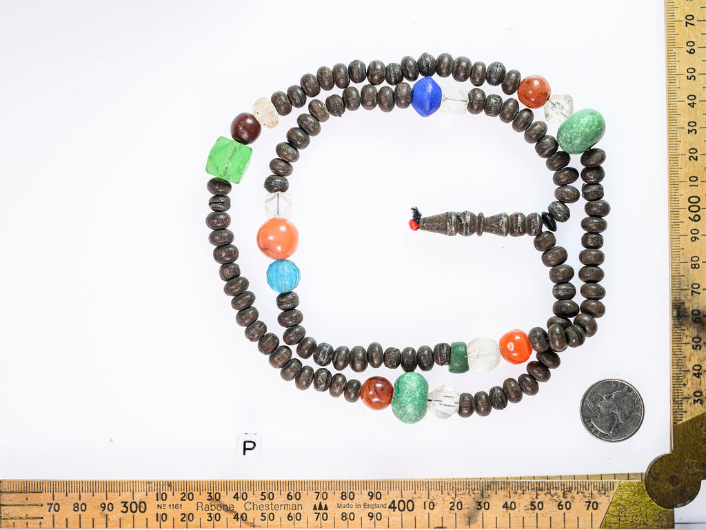 Vintage Ebony Tasbih Prayer Beads from Mauritania 0868M-P