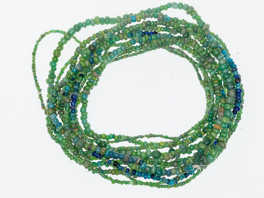 Green Ancient Excavated Nila Beads