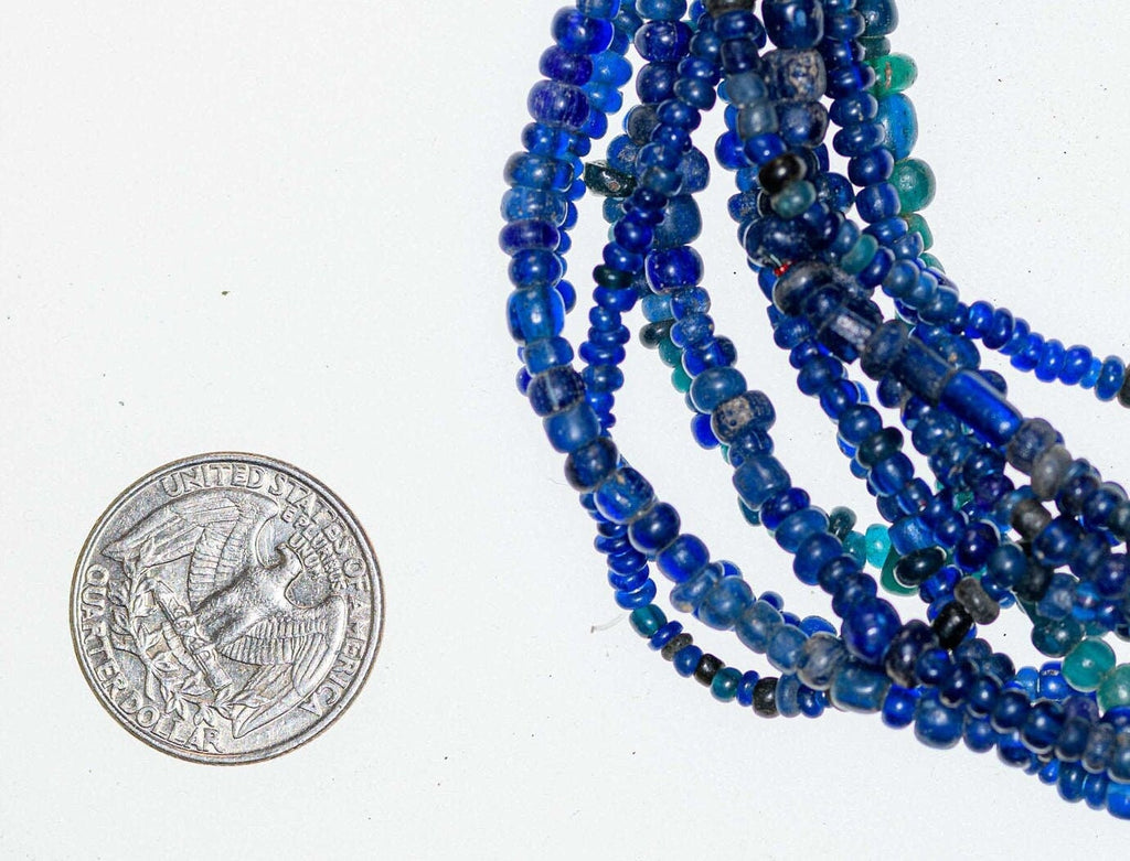 Dark Blue Ancient Excavated Nila Beads