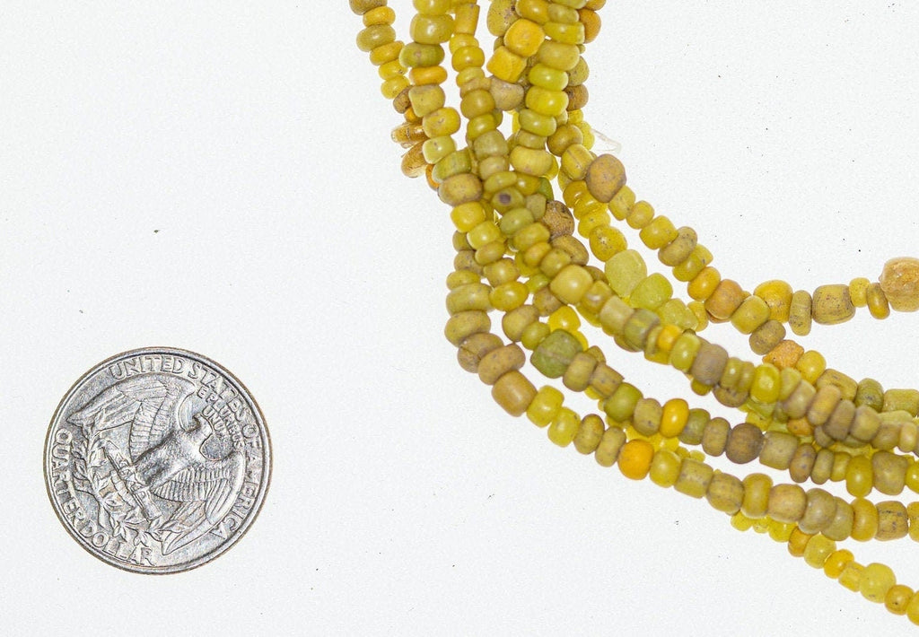 Yellow Ancient Excavated Nila Beads