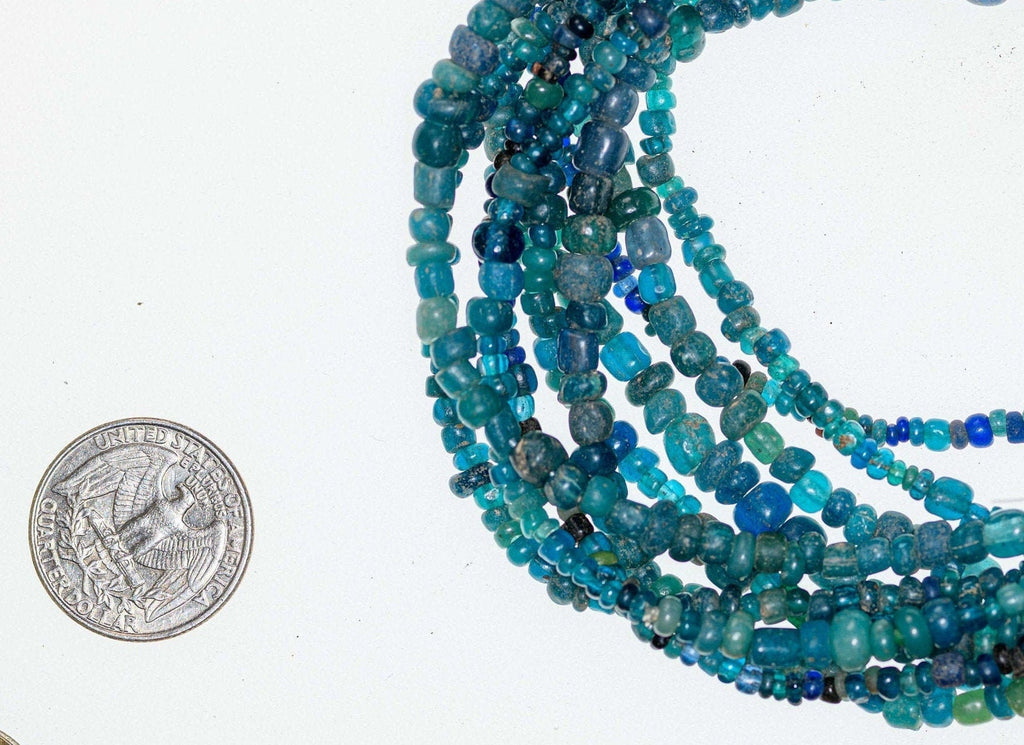 Teal Blue Ancient Excavated Nila Beads