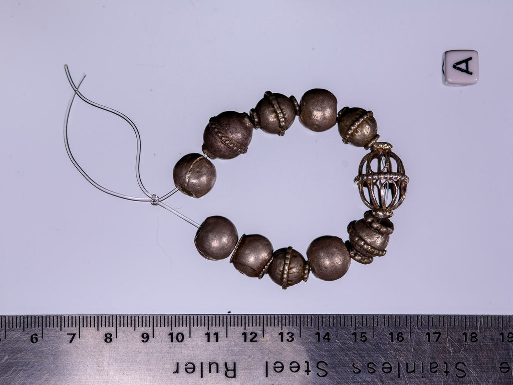 A Short Strand of Mixed Yemeni Beads and Pendants, Ethnic Beads 0767