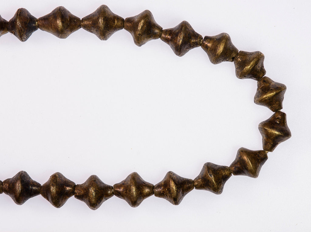 X-Large Bi-Cone Bronze Beads from Niger (722)