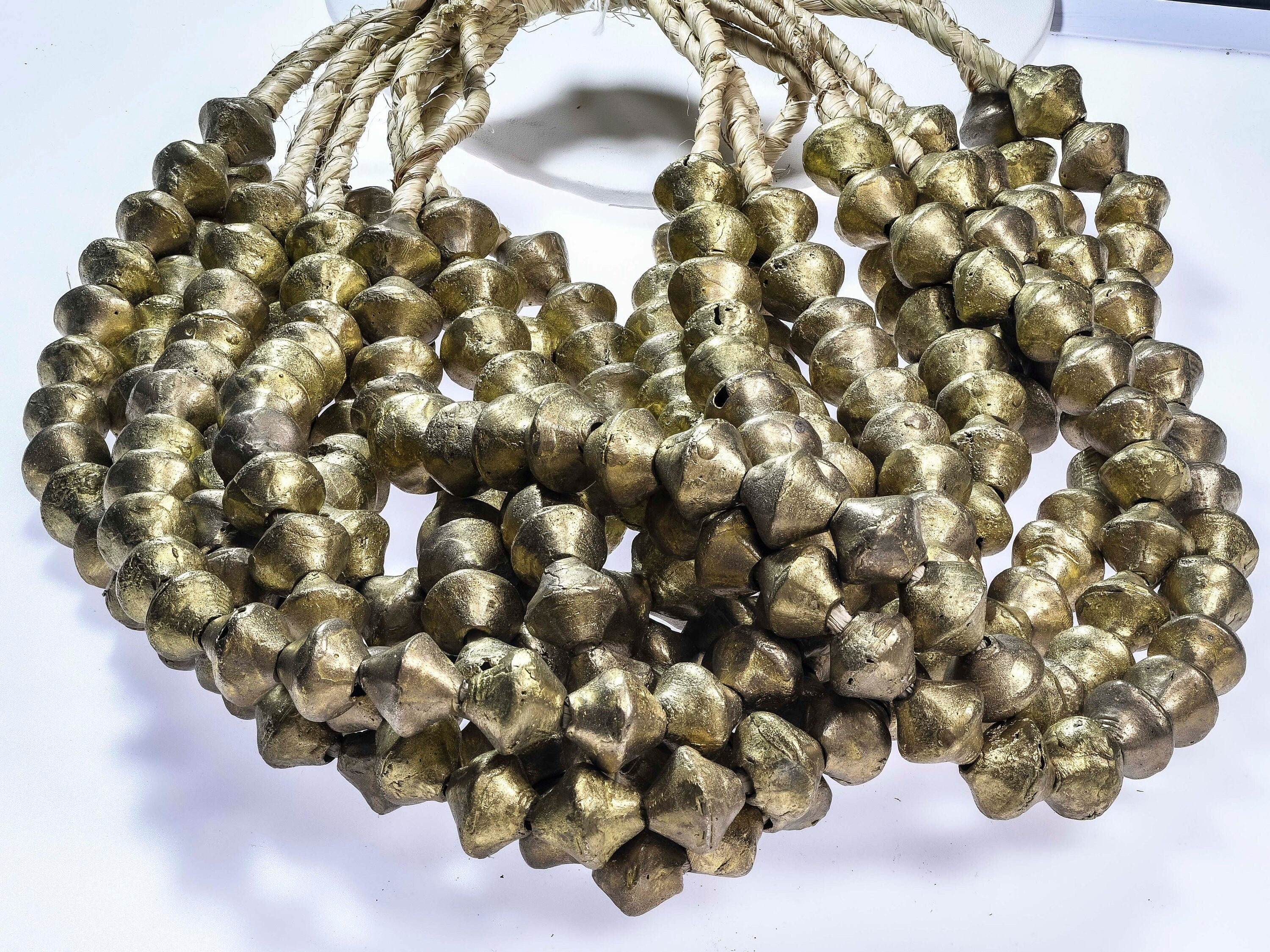 Large Bi-Cone Brass Beads from Niger (719)