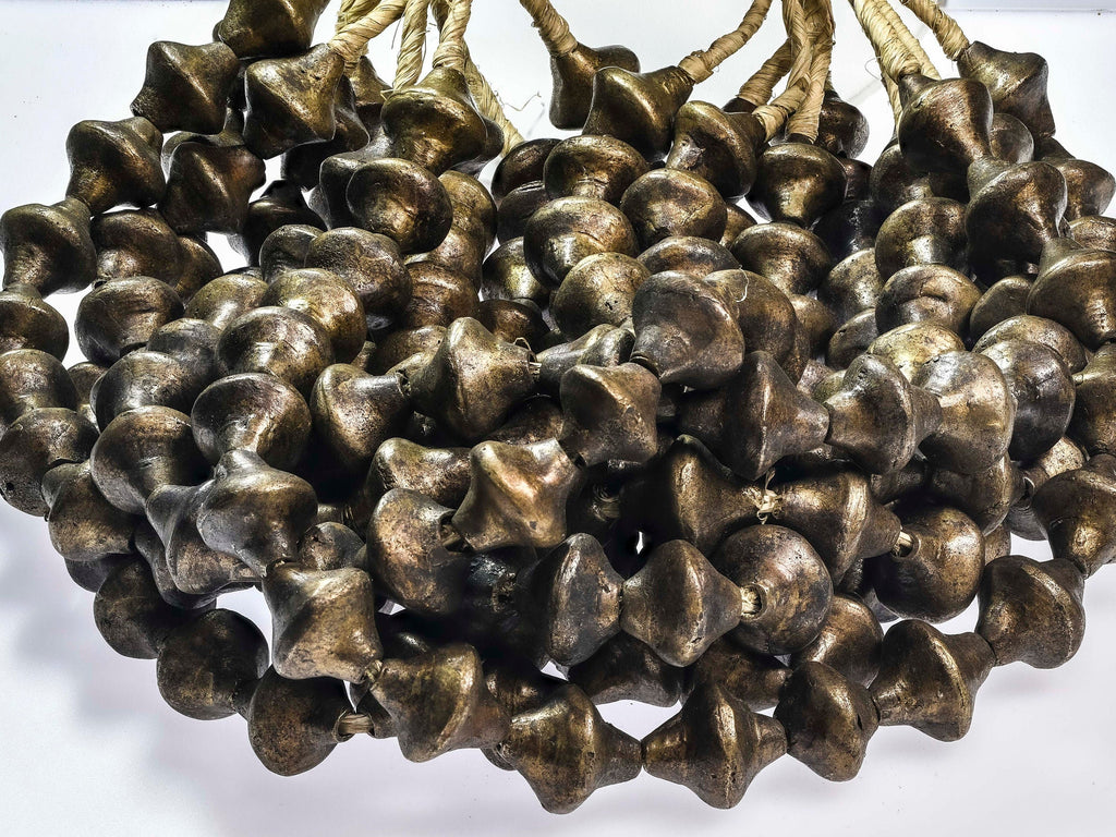 X-Large Bi-Cone Bronze Beads from Niger (722)