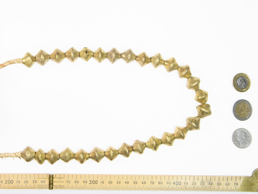 Large Bi-Cone Brass Beads from Niger (719)