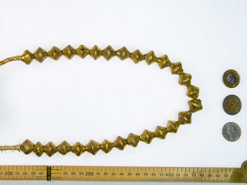 Large Bi-Cone Brass Beads from Niger (719)