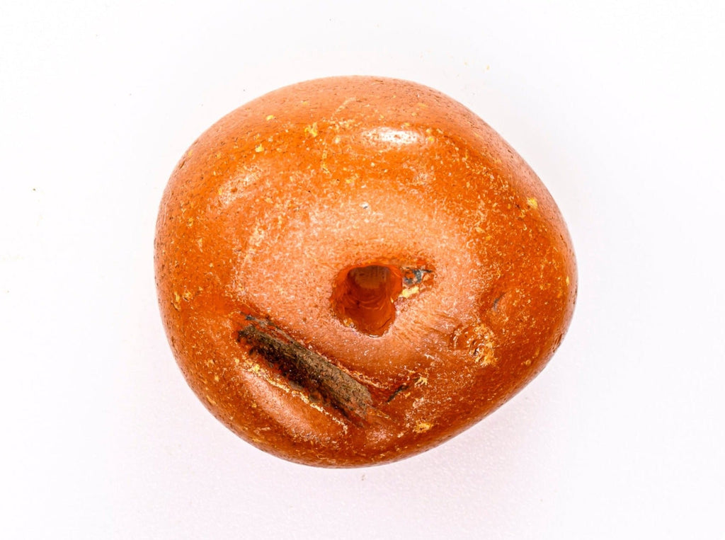 A Large Antique Genuine Baltic Amber Bead From African Trade (13.5g) M00716