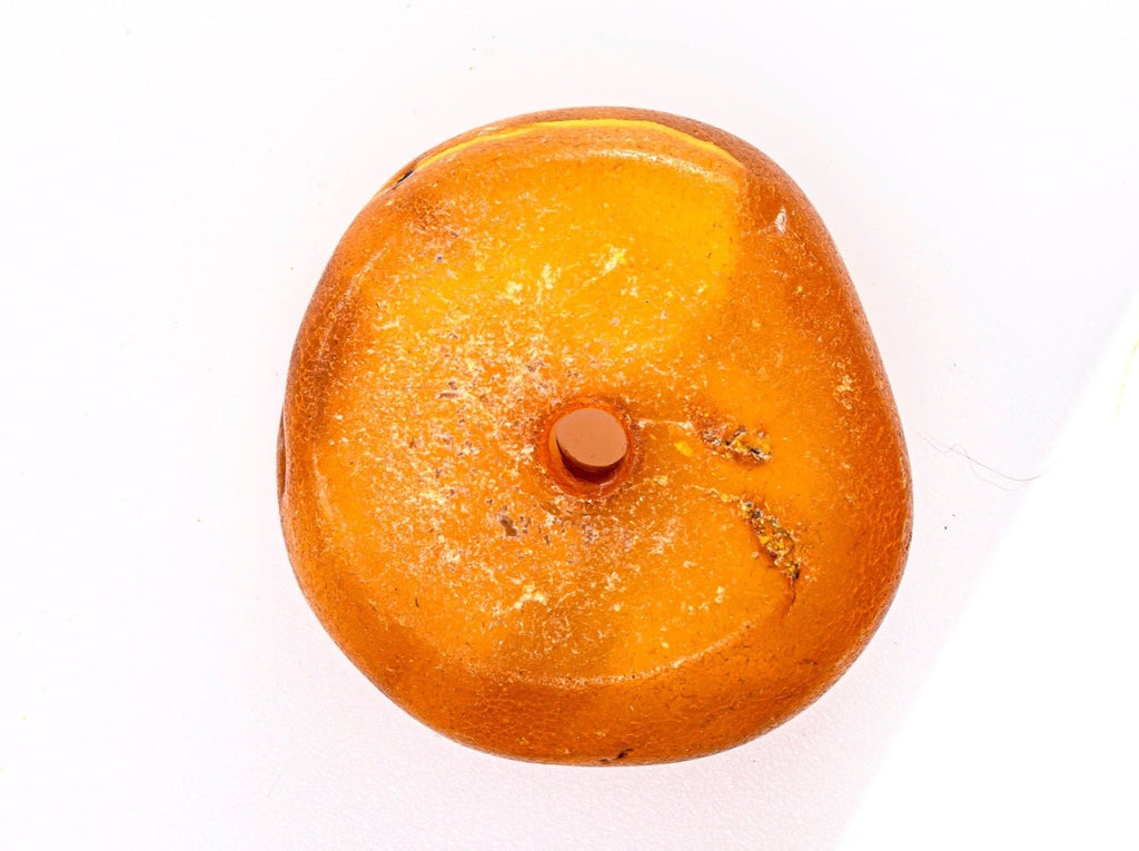 A Large Antique Genuine Baltic Amber Bead From African Trade (11g) M00712