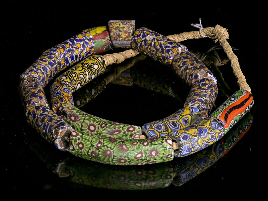 A Mixed Strand of Antique Rare Venetian Millefiori African Trade Beads M00731