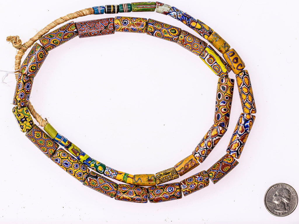 A Strand of Antique Millefiori African Trade Beads M00726