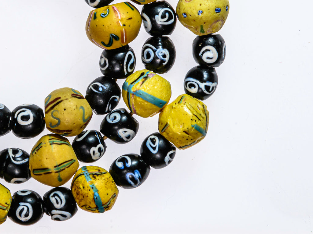 African Bicone glass venetian beadsTrade Beads, African Trade Venetian, Antique Trade Beads, Collectible Beads, Old Venetian Beads, Zen beads